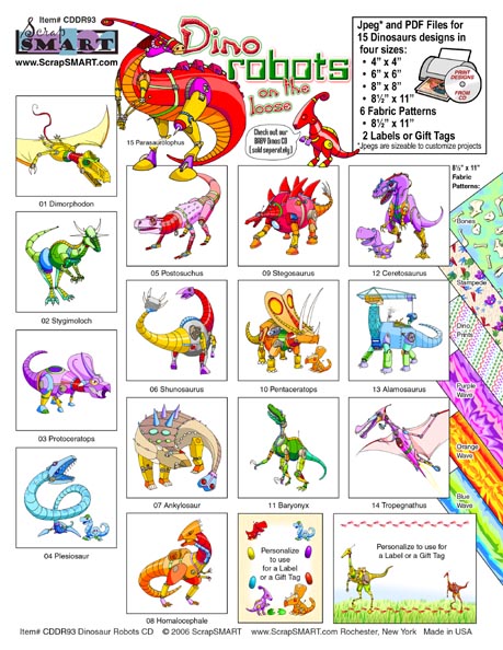 dinosaur robots cartoon