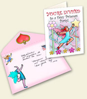 Fairy Princess Invitation Card & Envelope Downloadable