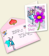 Fairy Princess Thank You Card & Envelope Downloadable