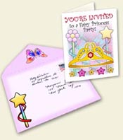 Fairy Princess Invitation 02 Card & Envelope Downloadable