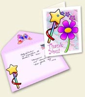 Fairy Princess Thank You 02 Card & Envelope Downloadable