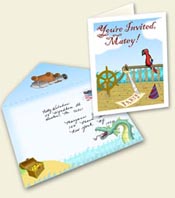 Pirate Invitation - Confetti - Card & Envelope Downloadable