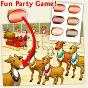 Pin the Nose on the Reindeer Party Game - Downloadable